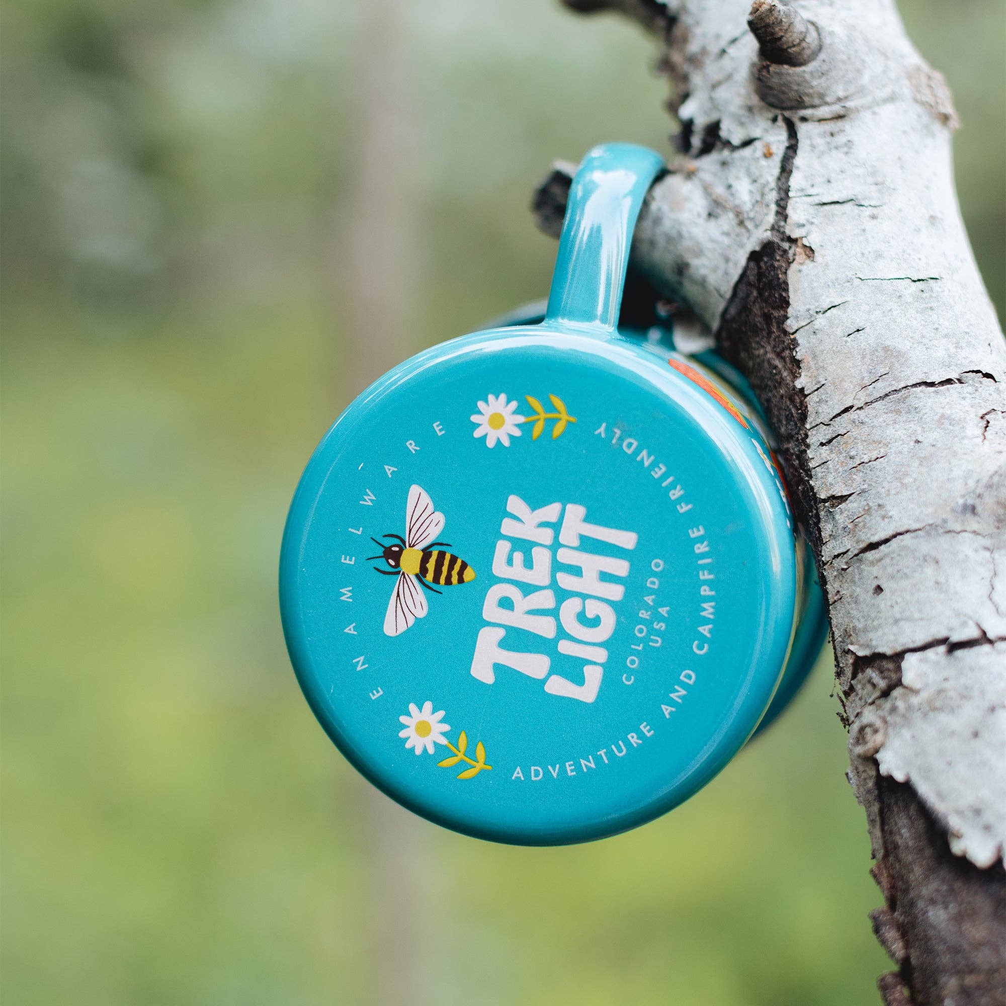 Trek Light - Wholesale Coffee Mug - Enamel Coffee & Camp Mug | Garden Buzz | Honeybee | 16oz3