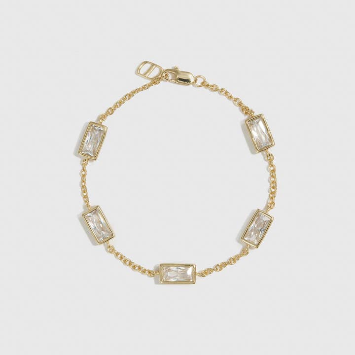 Pulsera de Múltiples Biselados Corte Baguette para venta al por mayor de DRAE COLLECTION
