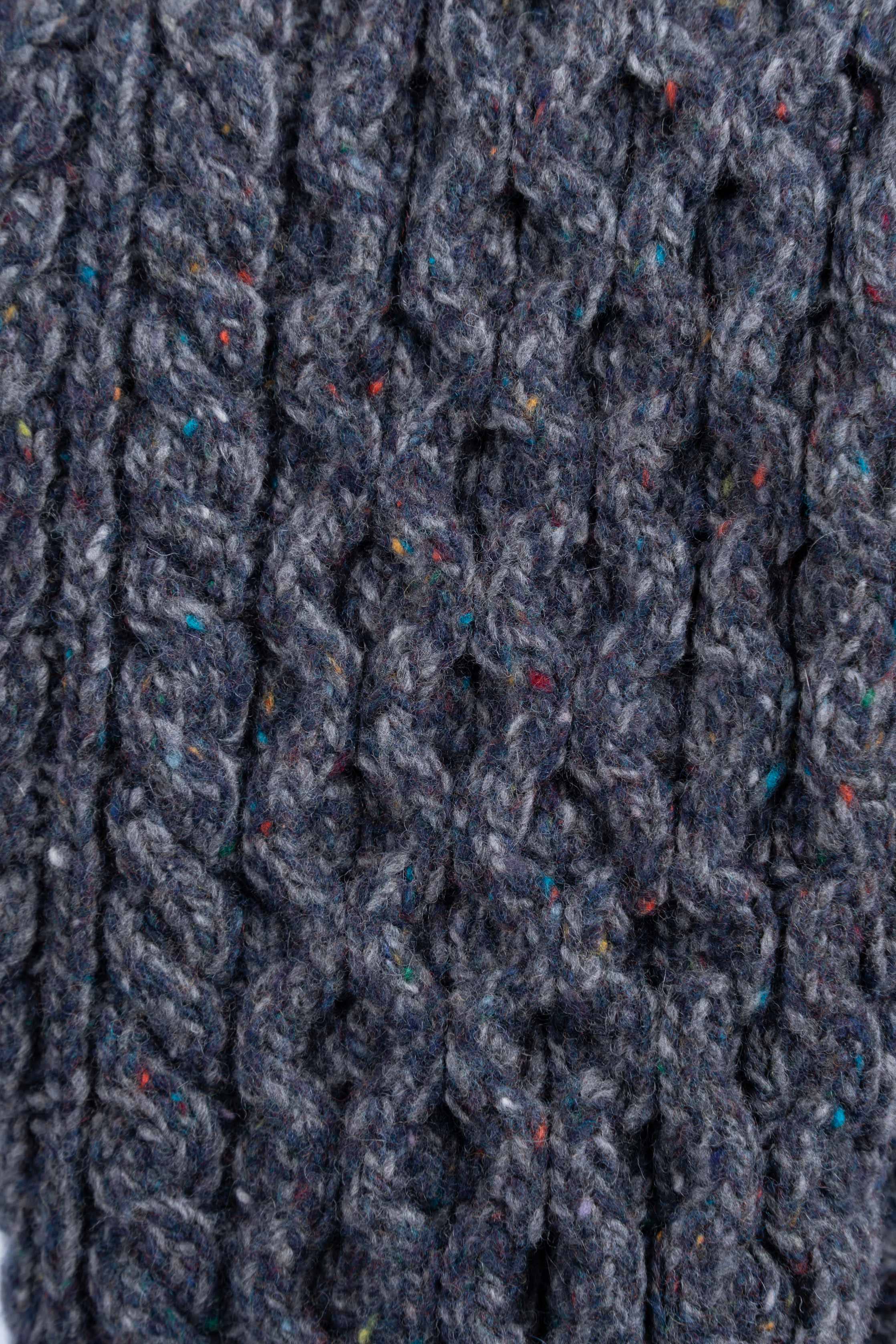 Grey Hunting Shackleton Jacket Navy Marl Cable Knit Sleeve for wholesale on Faire4