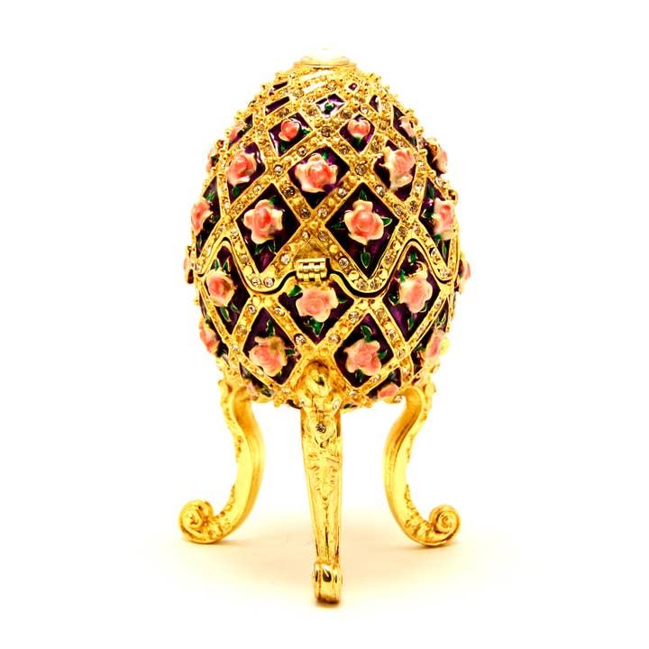 Ciel Collectables - Wholesale Jewelry Box/Organizer - Faberge Design Musical Egg Trinket Box. Hand Made with Swar1