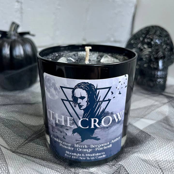 Moonlight & Mindfulness - Wholesale Jar/Filled Candle - Horror Movie Crystal Candles, 100% Soy Wax, Spooky Decor6