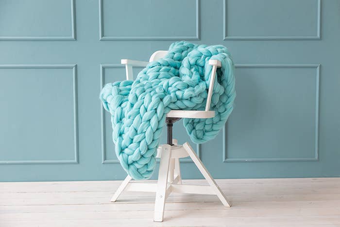 woolexperts – wholesale Throw blanket – Chunky knit blanket 100% merino wool arm knit30x50"-80x130cm7