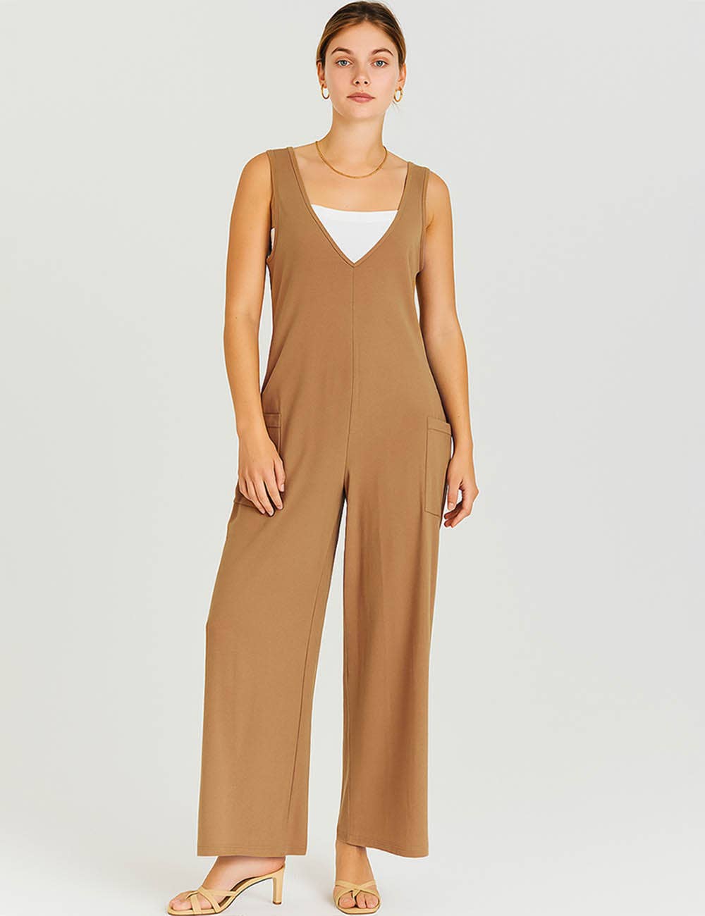 Sweetkama - Wholesale Jumpsuit - Women's - Ladies Two Shoulder Overalls Solid Daily Jumpsuit SKJ23844