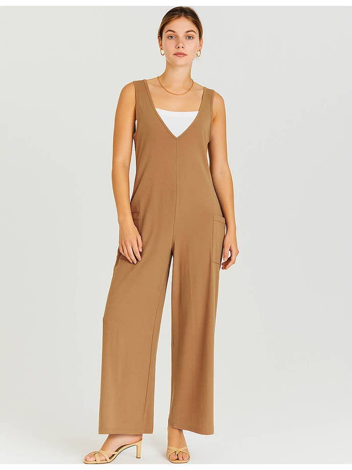 Sweetkama - Wholesale Jumpsuit - Women's - Ladies Two Shoulder Overalls Solid Daily Jumpsuit SKJ23844