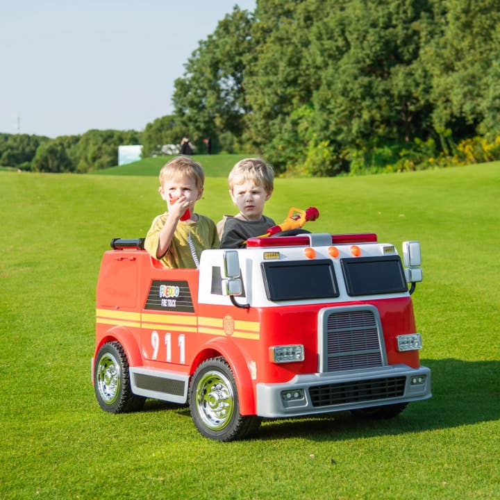 Rouge Camion de pompier 2 places Freddo 24 V Ride On en vente sur Faire