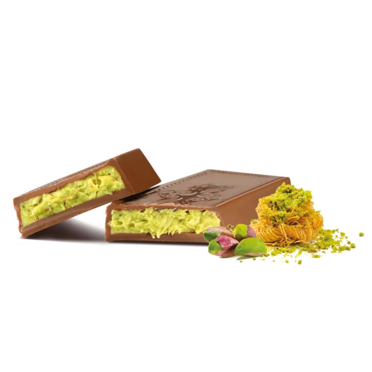 Aladdin - Wholesale Chocolate Bar - Elit Dubai Milk Chocolate Pistachio Cream Kataifi 30g Halal2