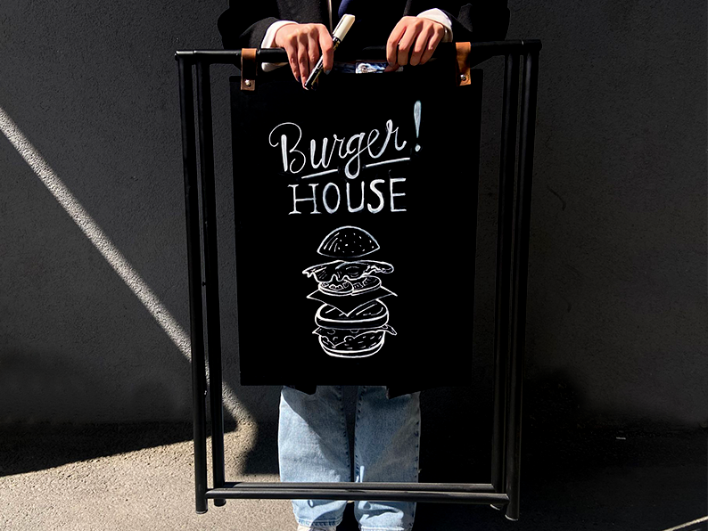 OtimSan - Vente Pancarte - Panneau de trottoir à long panneau A Frame2