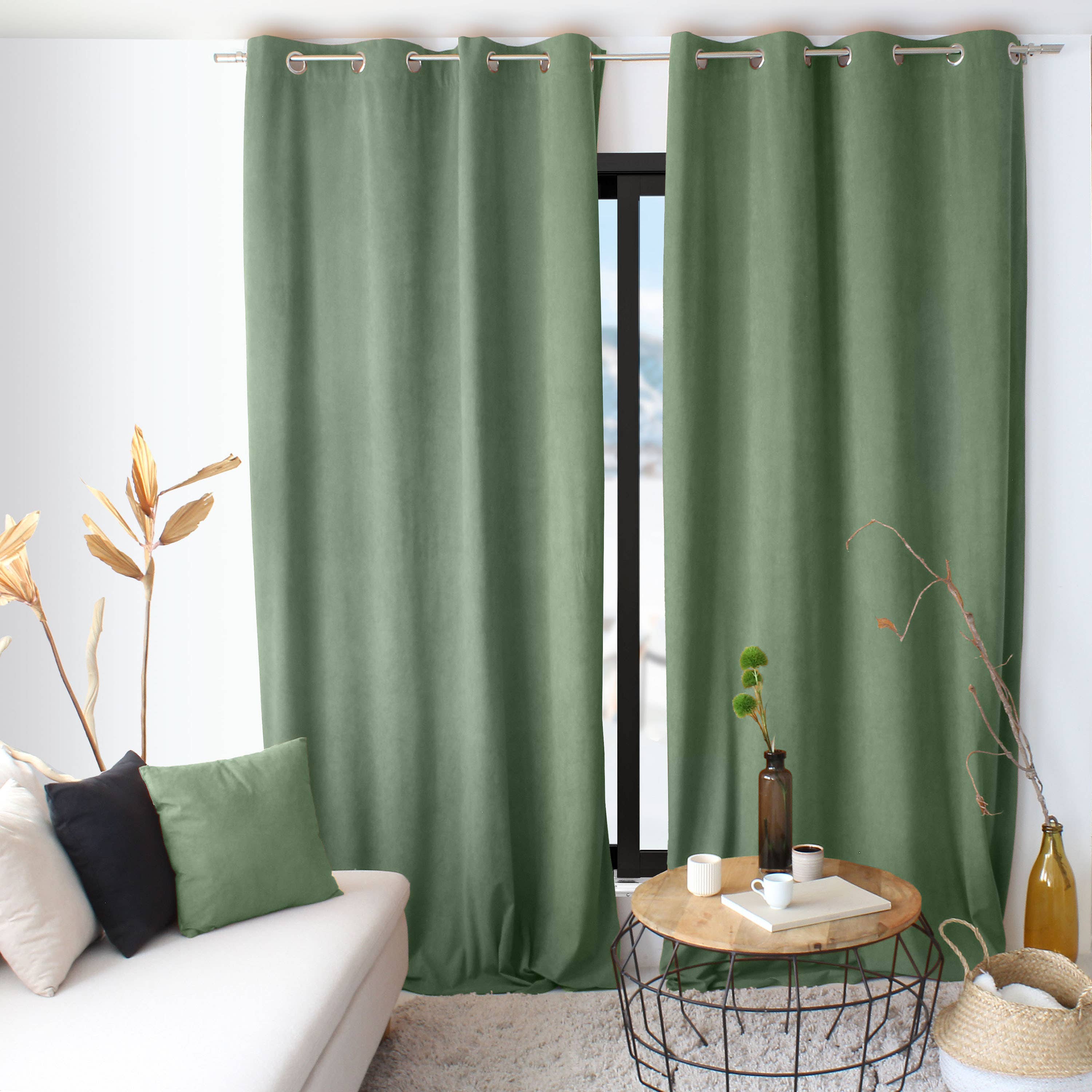 DECOSTARS - CmaDECO - Wholesale Curtain - Eyelet Curtain, 140x260cm, Velvet, Câlin Collection0