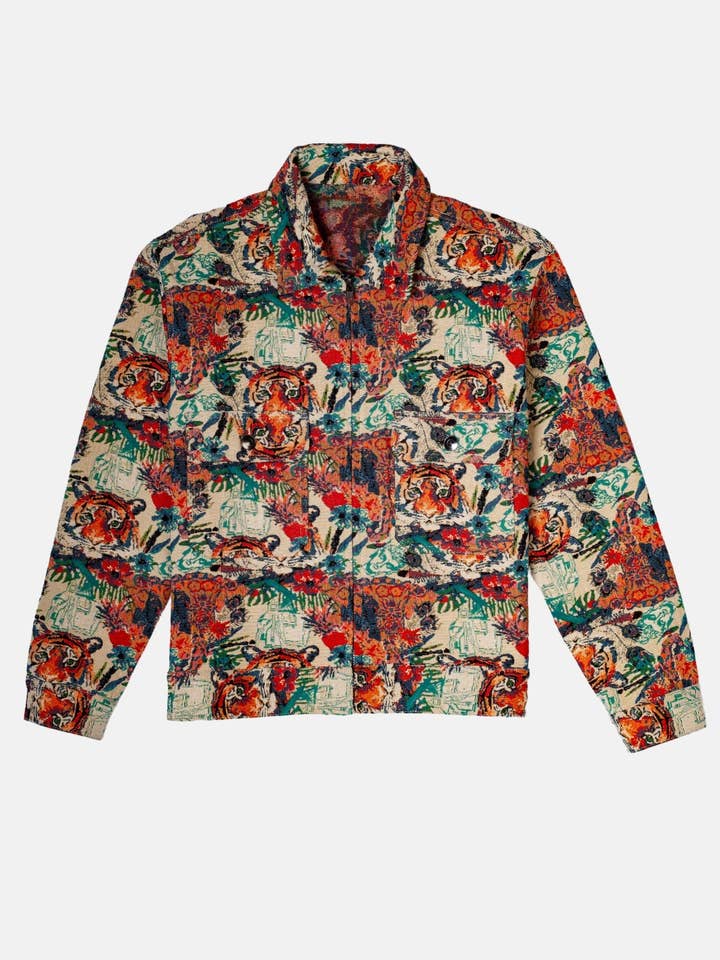 Tiger Trucker Jacket for wholesale by Coney Island Picnic