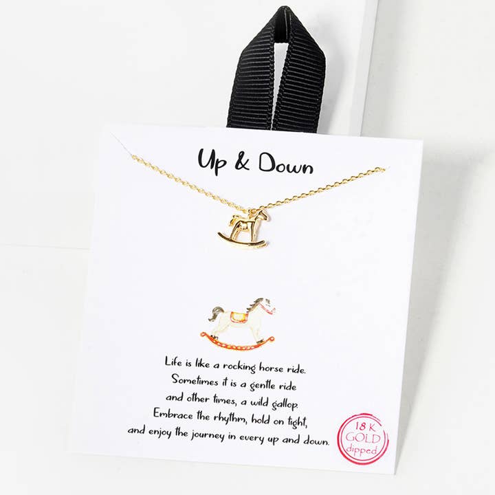 SOPHIA WHOLESALE – Großhandel Kette mit Anhänger/Charm – Up N Down Charm-Halskette mit Pferdereiten