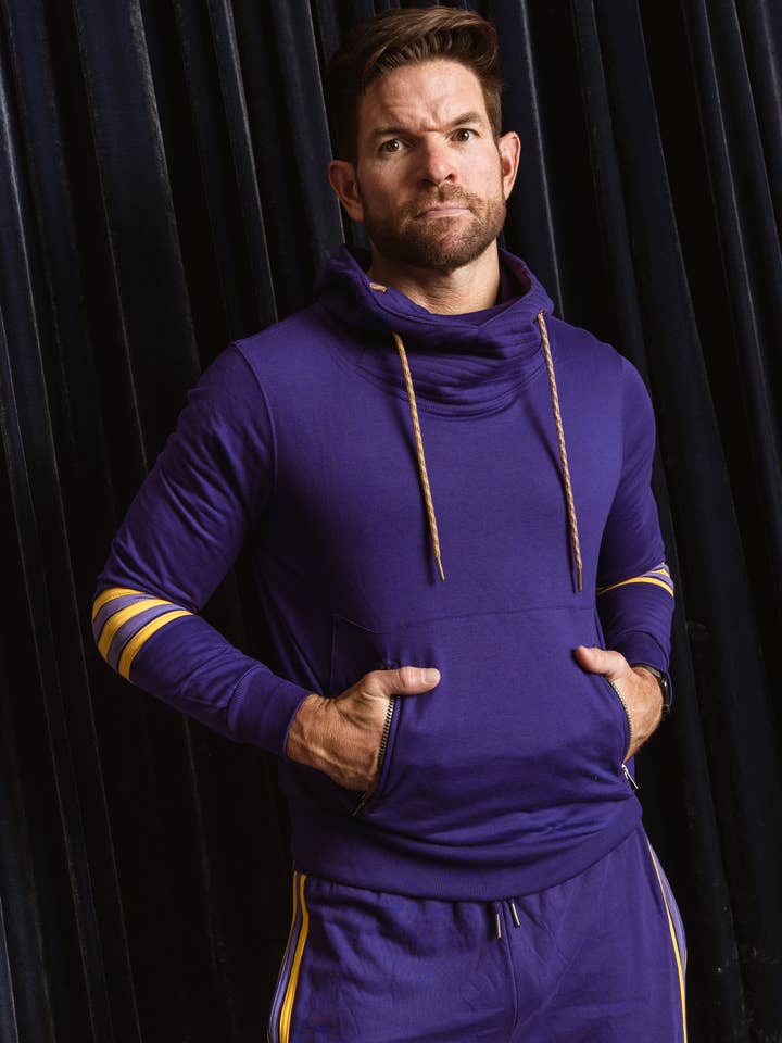 Sher Vintage Arm Stripe Ninja Hoodie for wholesale by Magic Collective