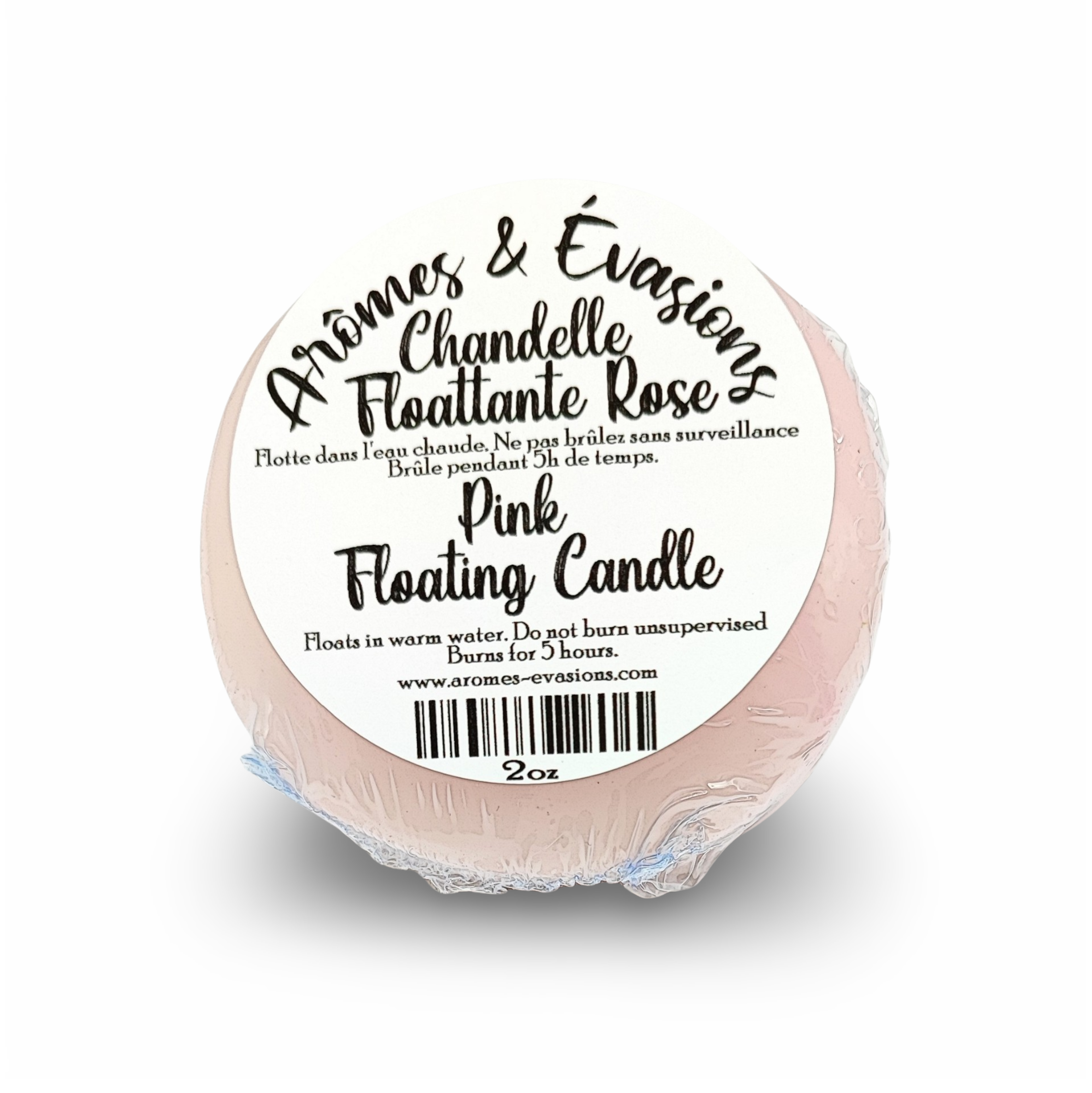 Arômes & Évasions – wholesale Novelty candle – Floating Candles -Pink Light -2.5"0