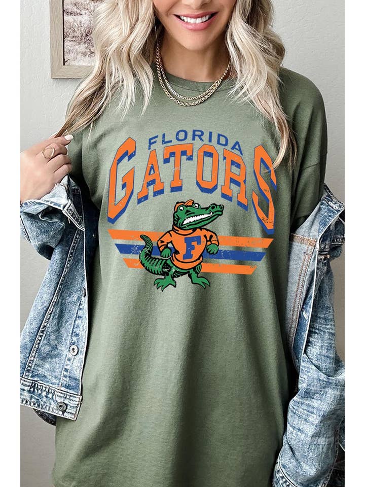 FLORIDA GATORS UNISEX-T-SHIRT MIT GRAFIK AUS SCHWERER BAUMWOLLE für den Großhandel von Pink Irene Wholesale
