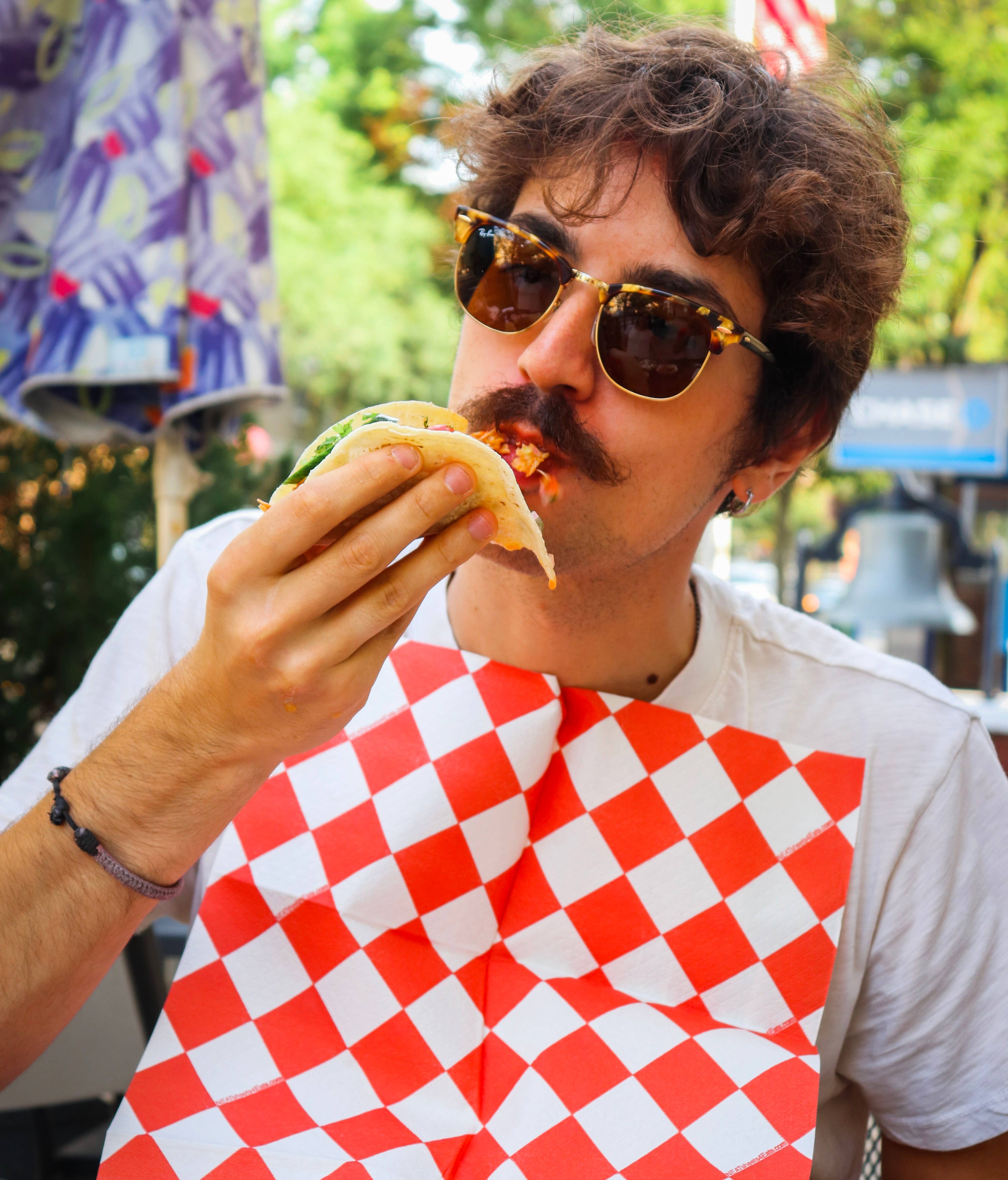 NEATGOODS, LLC. - Wholesale Disposable Napkin - Stylish Disposable Adhesive Napkins/Bibs | 100-Count Box9