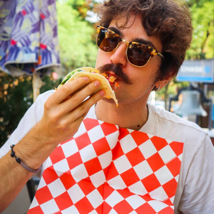 NEATGOODS, LLC. - Wholesale Disposable Napkin - Stylish Disposable Adhesive Napkins/Bibs | 100-Count Box9