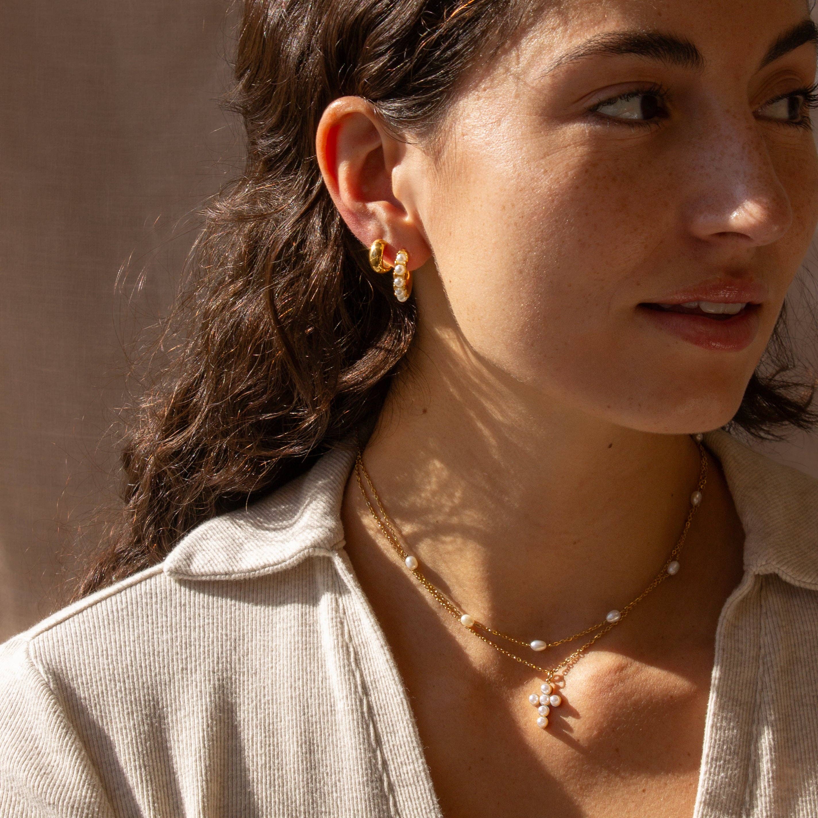 CARIS Jewelry - Wholesale Pendant/Charm Necklace - Pearl Cross Necklace3