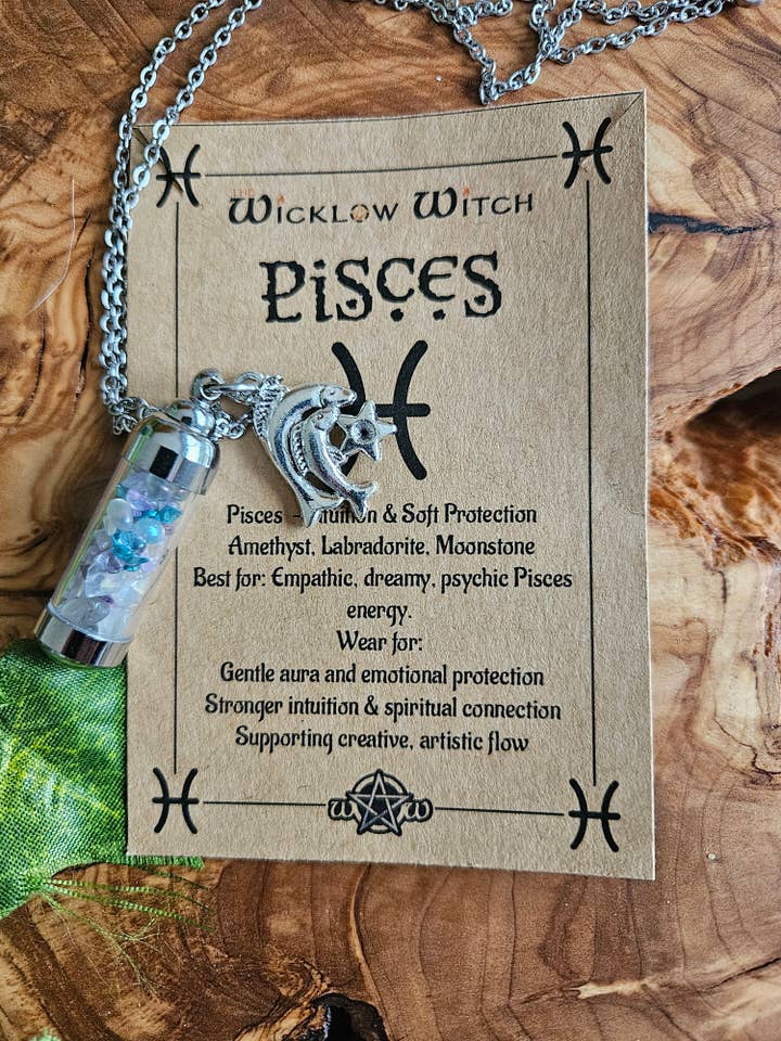 Zodiac/Star Sign Talisman Neckalces for wholesale by The Wicklow Witch Ltd