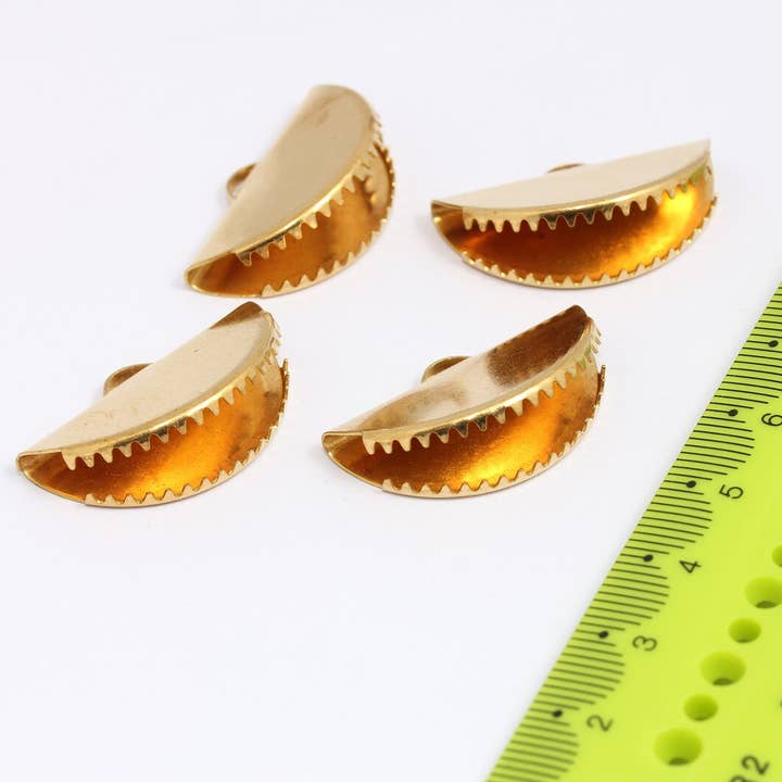 25 mm rå mässing bandklämmor, snörände, CHK373 för wholesale av QueenJewelryM