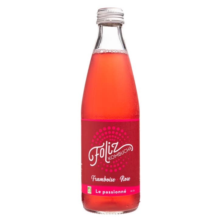 Foliz kombucha - Wholesale Kombucha - Kombucha The Enthusiast: Raspberry & Rose 33cl