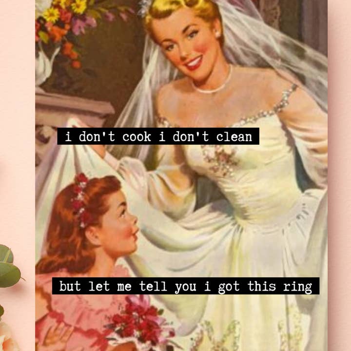 TwistedGoods – wholesale Bröllopskort – Låt mig berätta hur du fick den här ringen WAP Wedding Bridal Card