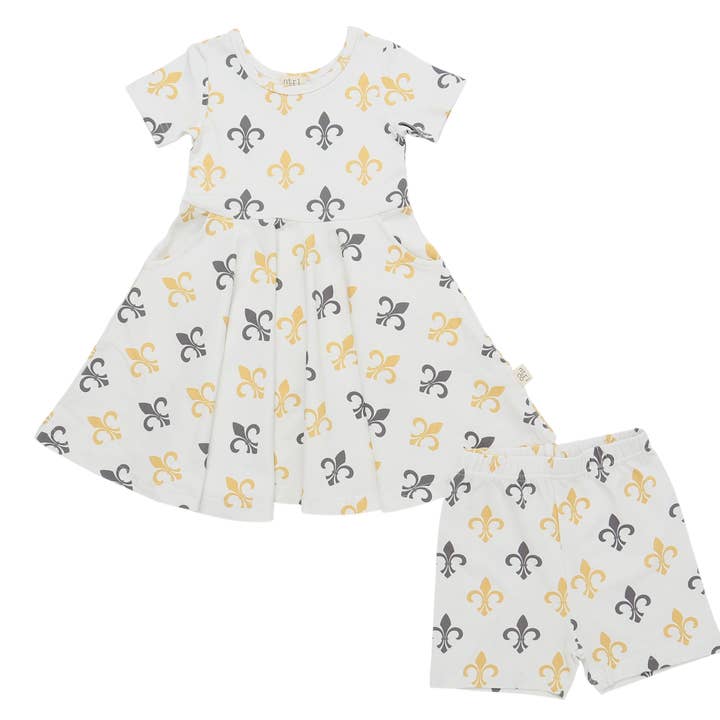 Who Dat Twirl Dress Set for wholesale by ntrl co.
