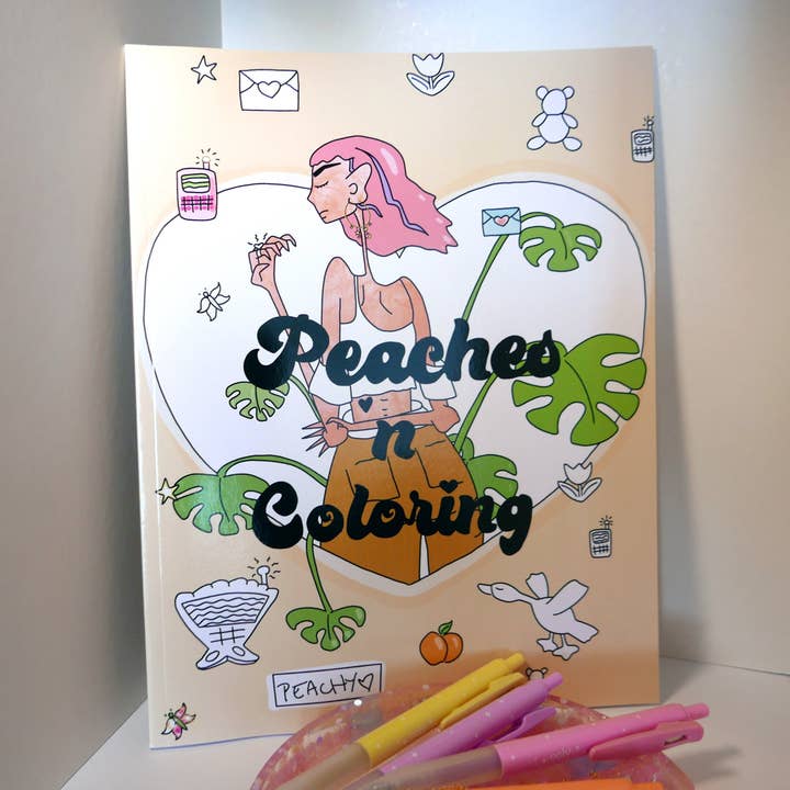 Peaches ‘n Coloring - Coloring Book, All Ages, Nostalgic, Hawaii Landscape for wholesale by Peachy Kauai