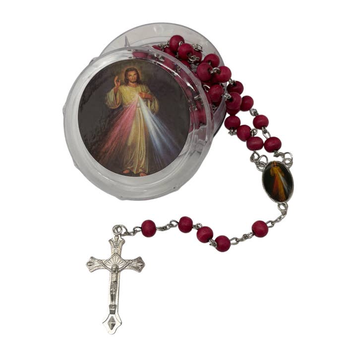 Oremus Mercy - Wholesale Prayer Beads Necklace - Rosary - Divine Mercy Wooden 20" 2