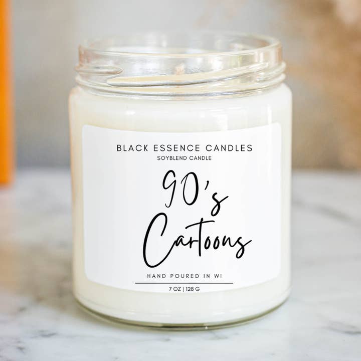 Dibujos animados de los 90 para venta al por mayor de Black Essence Candles