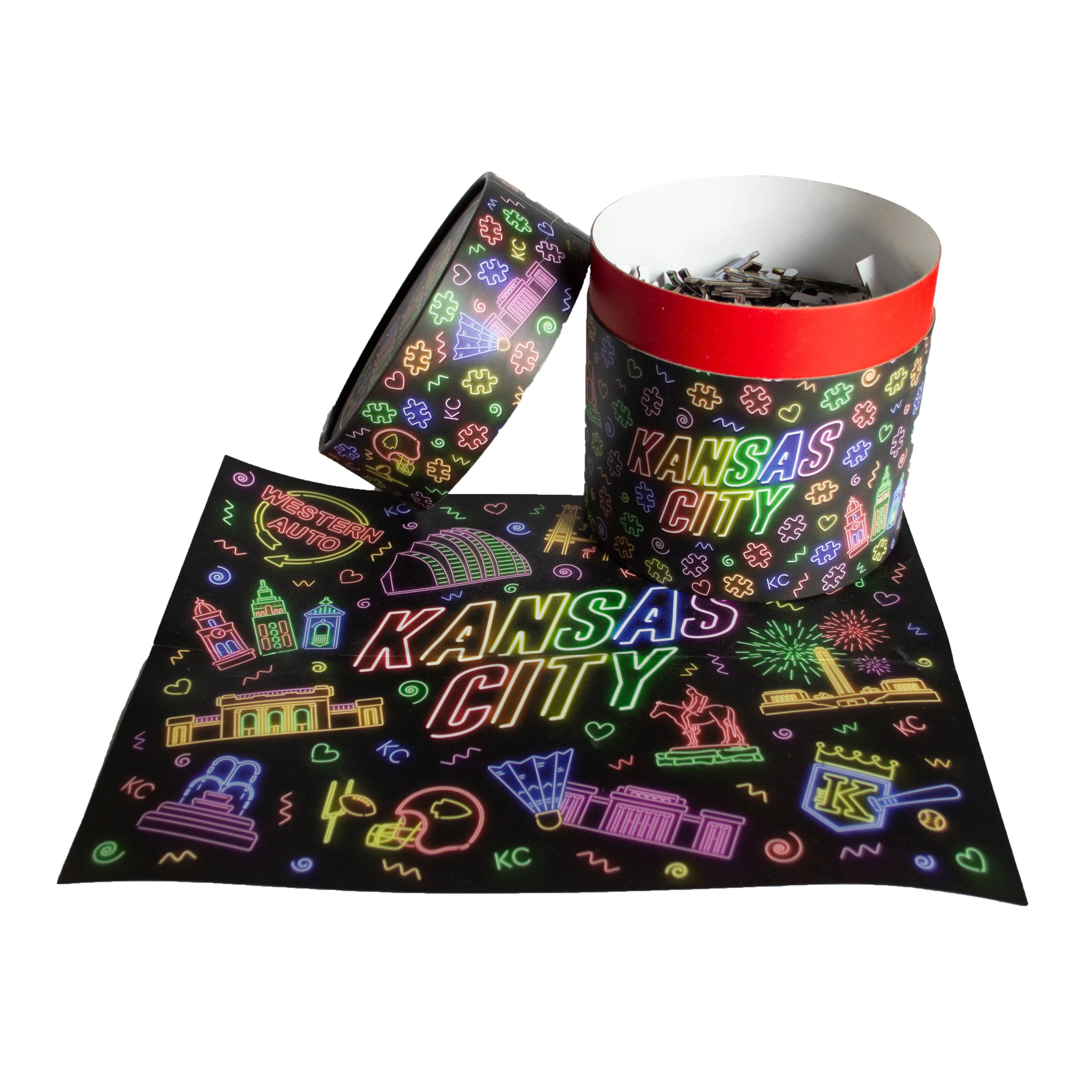 KC Labyrinth - Vente Puzzle – adulte - Kansas City Puzzle - Lumières Néon1