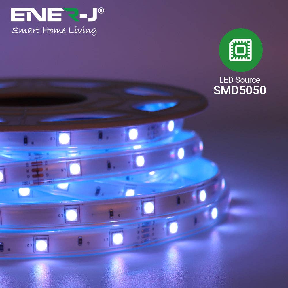 ENER-J - Wholesale String Lights - 20m Solar LED Strips IP65, 12W Panel, 12000mAh, RGB, Remote3