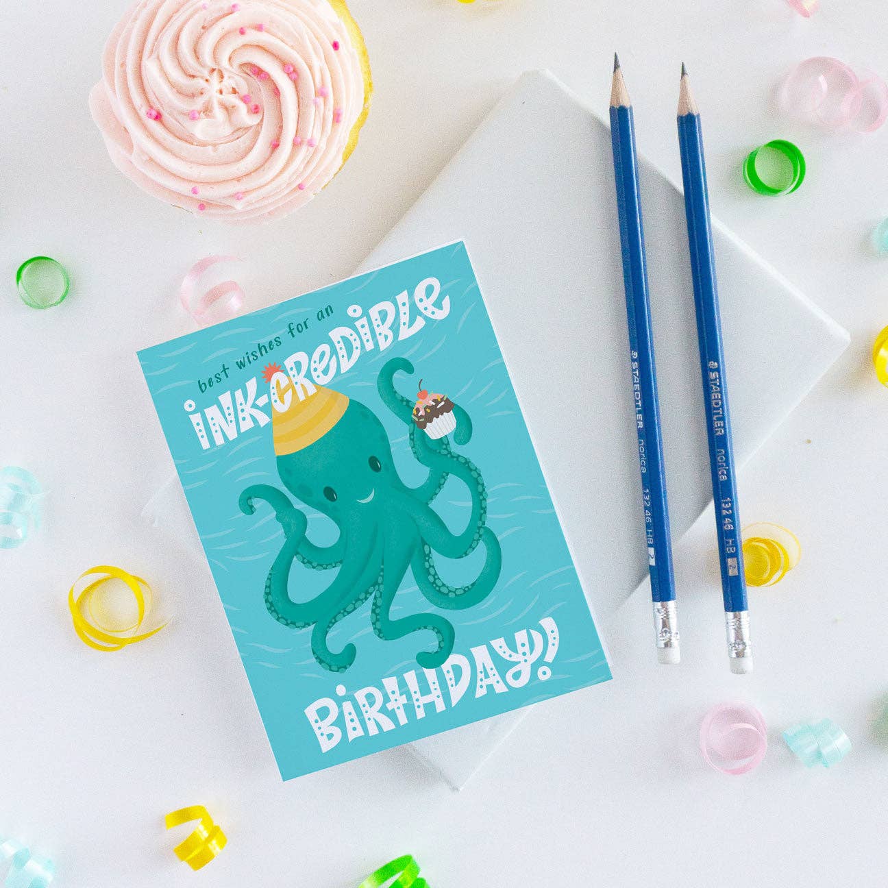 Pedaller Designs – Großhandel Geburtstagskarten – Beste Wünsche für einen tinten-krediblen Geburtstag unter dem Meer Kindergeburtstagskarte1