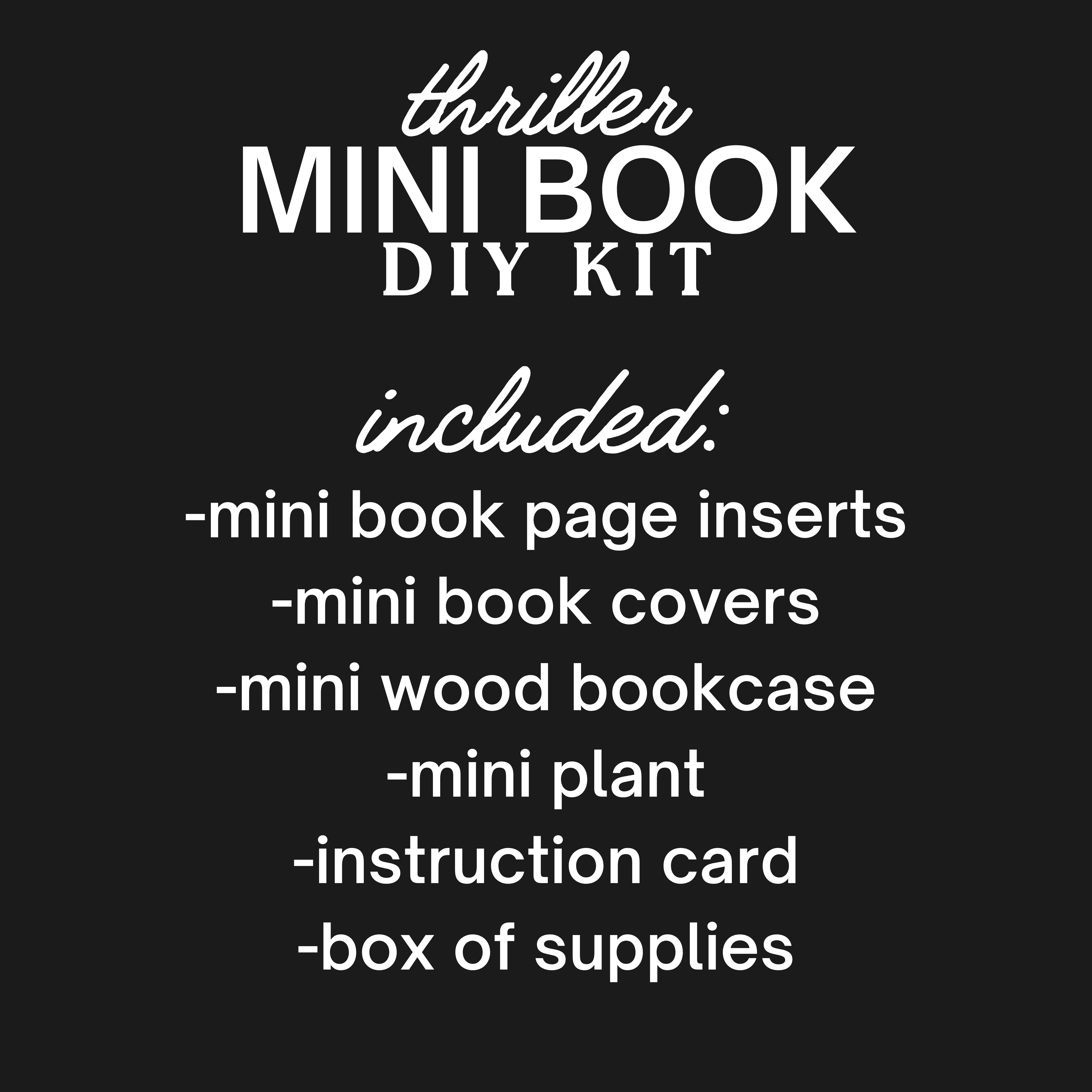 The Sticker Shop - Wholesale DIY Craft Kit - Thriller Mini Book KIT4