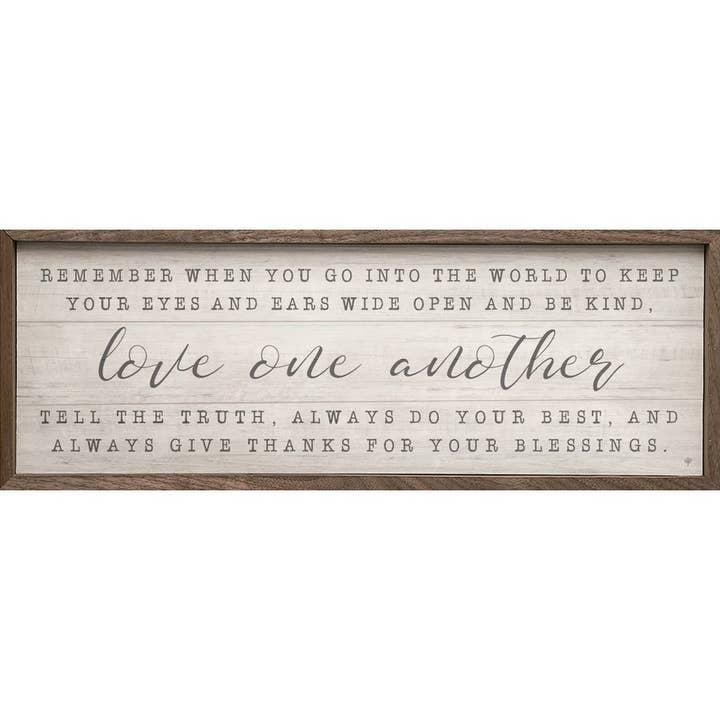 Kendrick Home - Wholesale Sign - Love One Another Whitewash