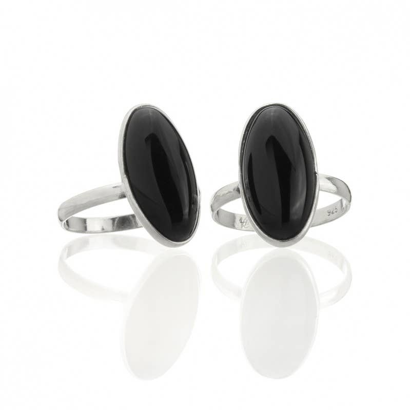 UniArt - Wholesale Cocktail/Statement Ring - Silver Ring with Stone, Basic Oval5
