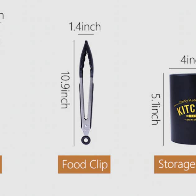 Homerely (We Cover All Import Duties) - Wholesale Kitchen Utensil Set - White / Black Silicone Kitchen Utensils Set10