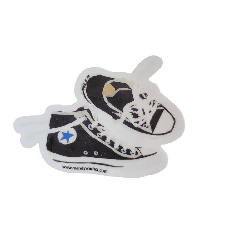 Black Converse Chuck Taylor Sneakers Vinyl Sticker for wholesale by Mandy Warhol Fine Art