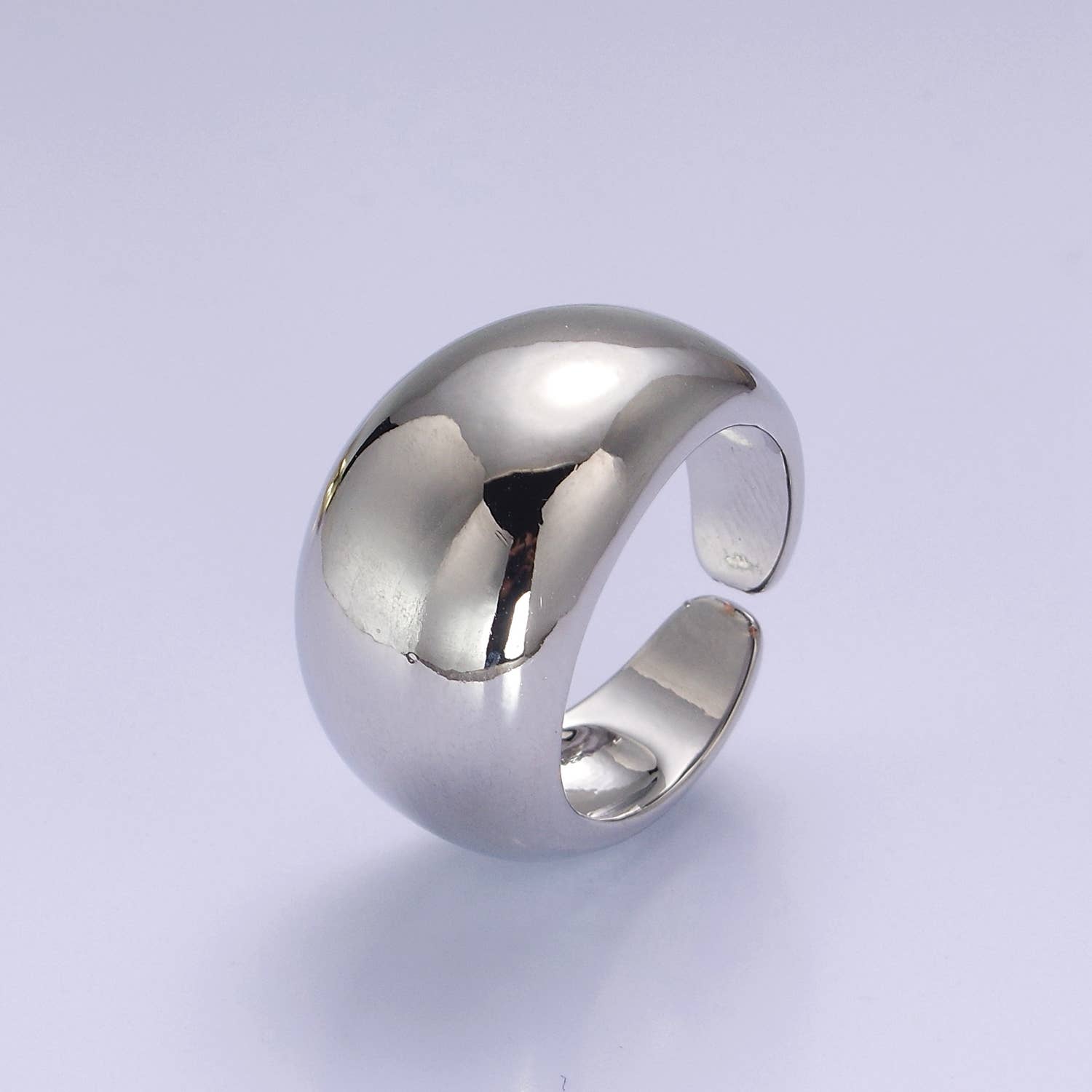 Aim Eternal - Wholesale Cocktail/Statement Ring - Plain Gold/Silver Chunky Adjustable Dom Ring O2101 O21024