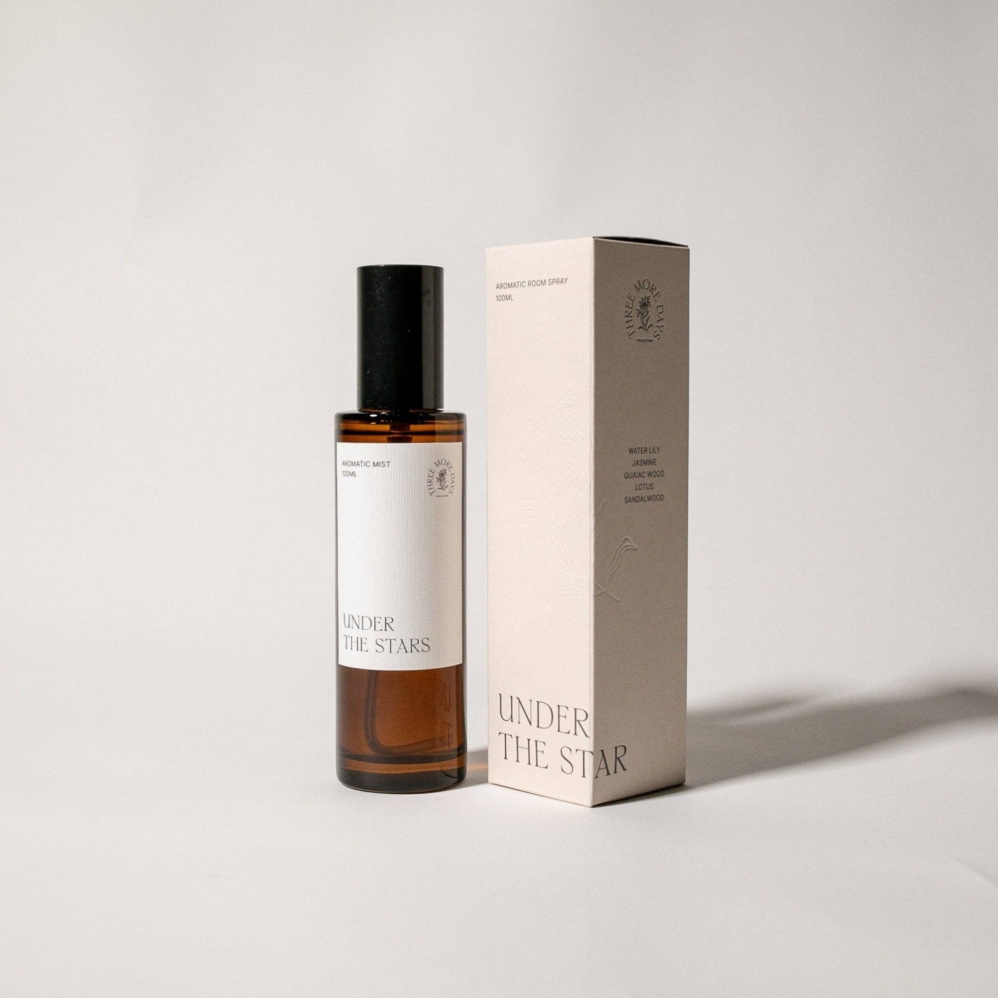 Three More Days Collection - Wholesale Room & linen spray - UNDER THE STARS: WATER LILY / JASMINE / GUAIAC WOOD / LOTUS / SANDALWOOD ROOM SPRAY2