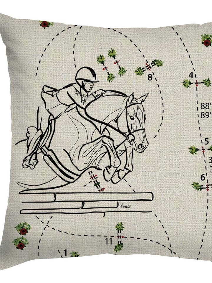 LINEN PILLOW HUNTER WITH COURSE for wholesale by Noble Pony