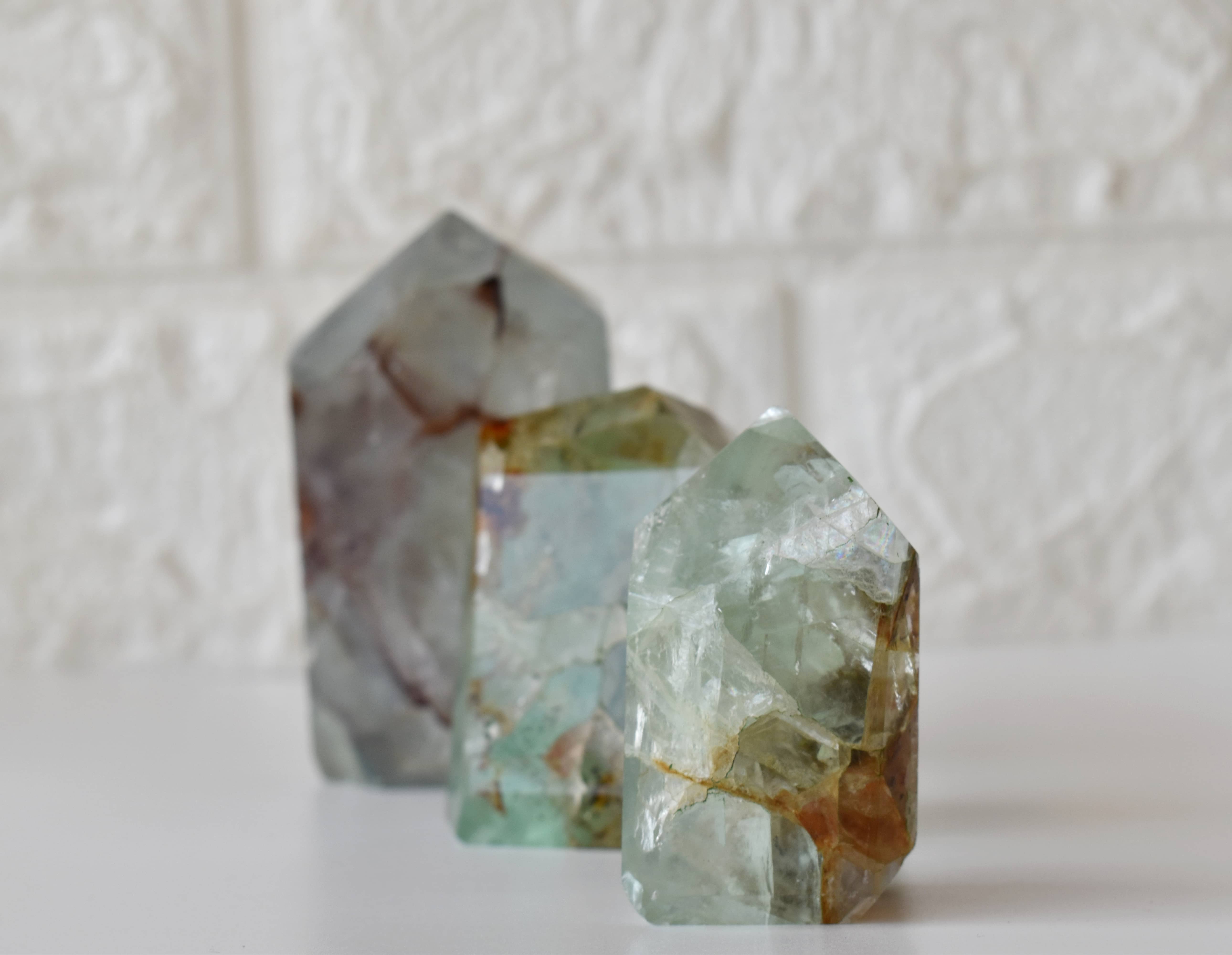 Soothing Crystals - Wholesale Spiritual Stone/Crystal - Natural Green Fluorite Points,Crystal Points Polished Points1