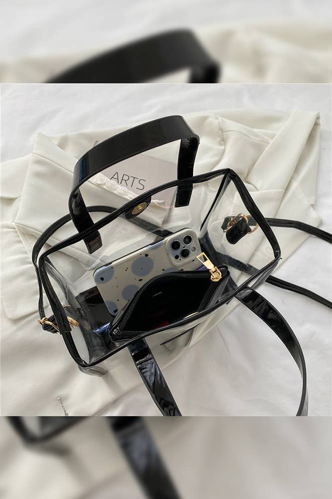 UNISHE - Wholesale Crossbody Bag - Women's - Clear PVC Crossbody Tote Bag MOQ 3pcs ZK17081