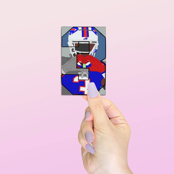 Damar Hamlin 3 Heart Sticker | Buffalo Bills Sticker for wholesale by Kellio Studio