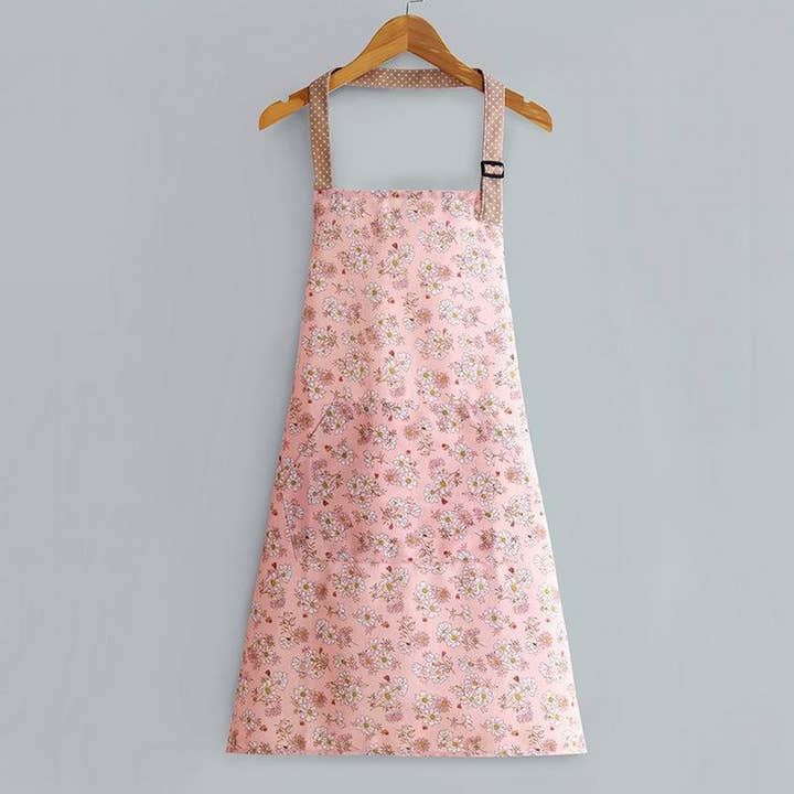 ACCITY - Wholesale Apron - Floral Print Summer Thin Canvas Apron with pockets_CWMM2039