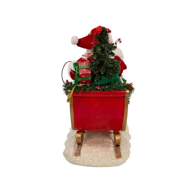 Kurt S. Adler, Inc. - Wholesale Christmas Decoration - 10"FLAMINGOS PULLING SANTA SLEIGH