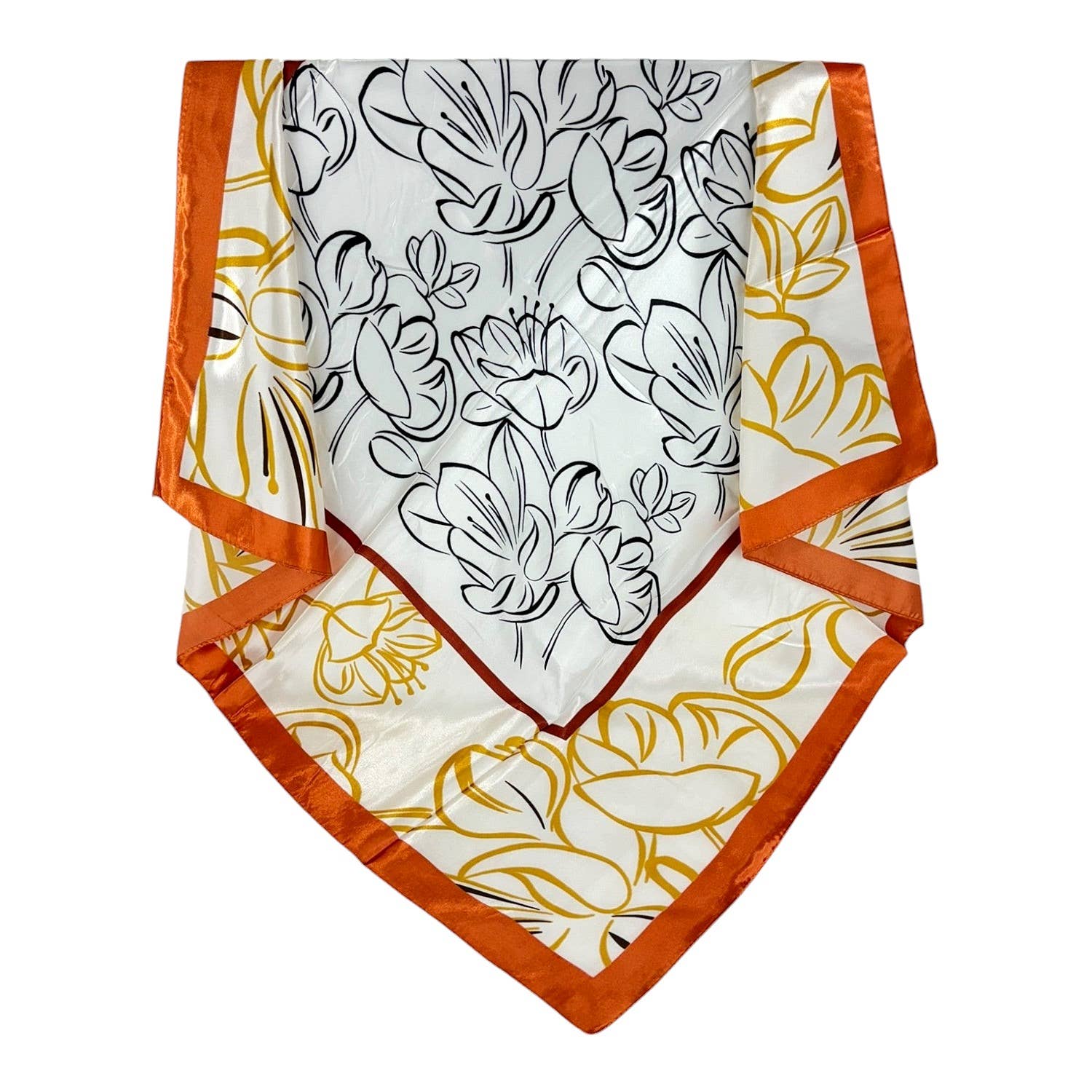 Diacly - Vente Écharpe – unisexe - Écharpe soyeuse imprimée à l'eau de nénuphar, 12 pièces4