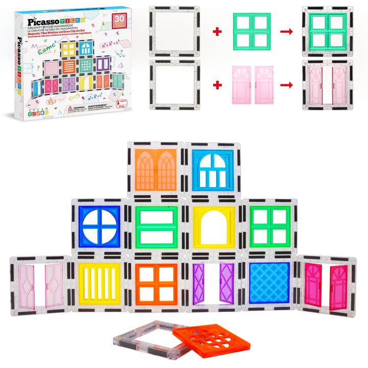 PicassoTiles Ensemble de Construction Magnétique à Clipser de 30 Pièces pour la vente par PicassoTiles