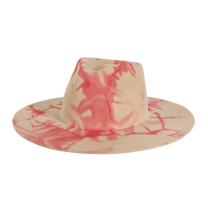 American Hat Makers - Wholesale Fedora - Unisex - Tie Dye Wool Felt Fedora Hat - Style Demi