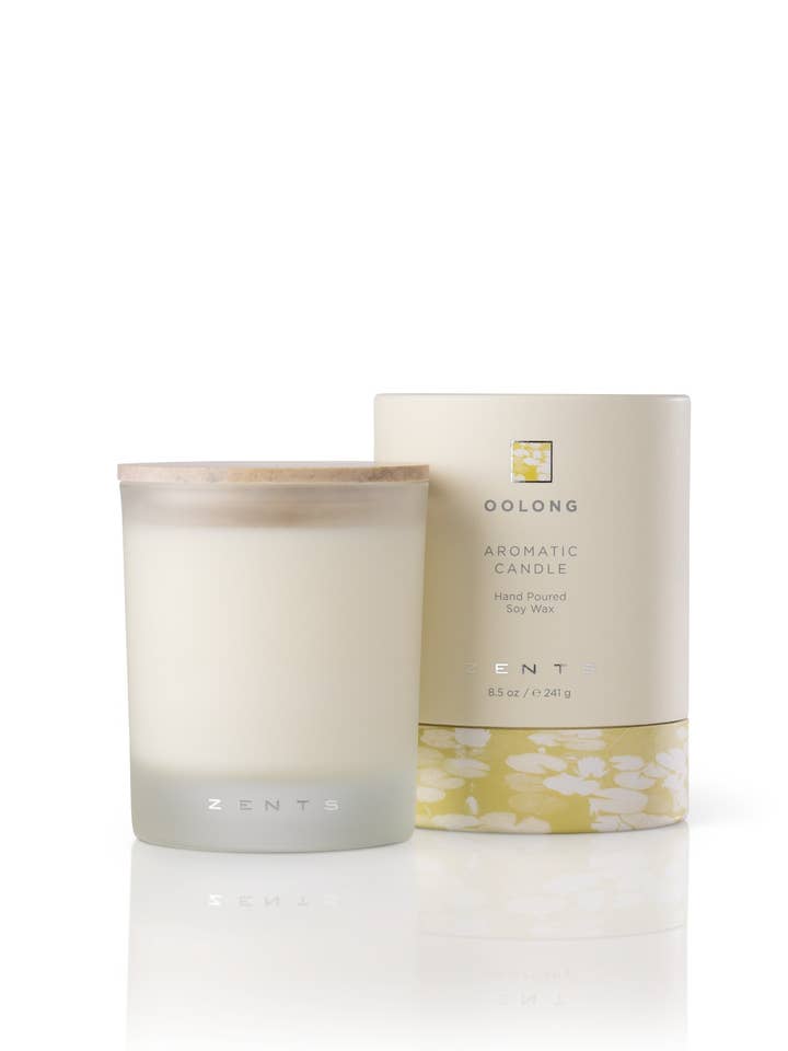 Oolong, ZENTS Clean Burning Soy Wax Candle, 8.5oz for wholesale by ZENTS