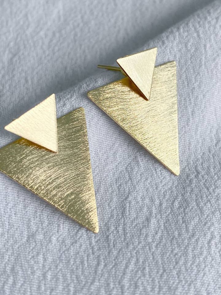 Dobbelt trekant Stud Øreringe for engroshandel hos We R Brand