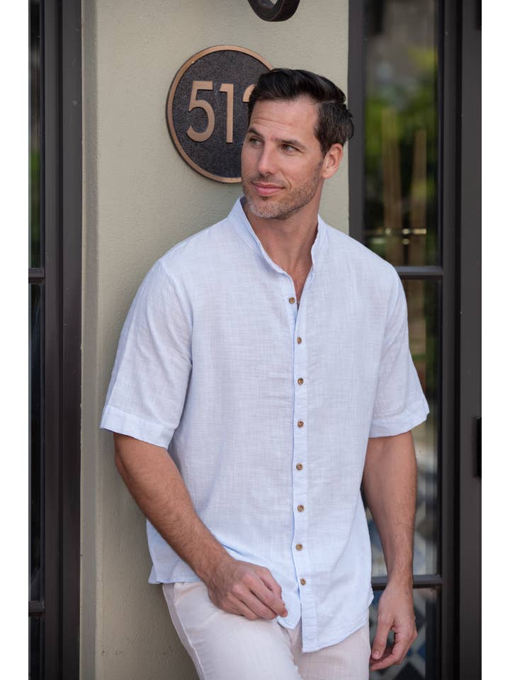 Cotton Natural - Wholesale Button Down Shirt - Men's - Rossi Shirt